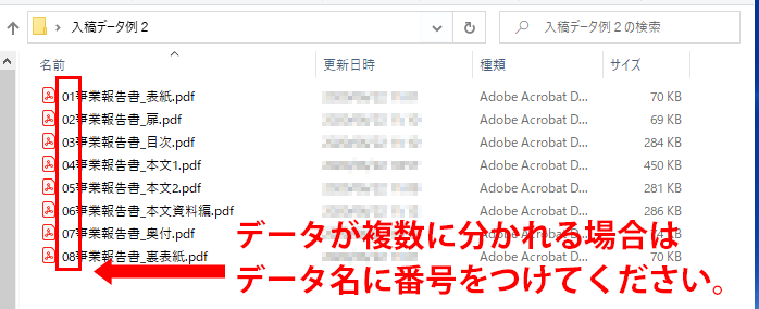 表紙と裏表紙のPDFデータ。本文が一つにまとまったPDFデータ。