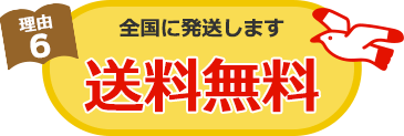 理由6 ・送料無料で全国対応！