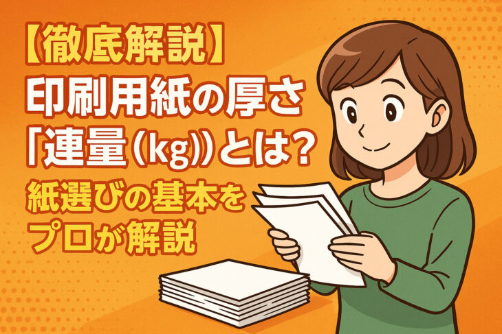 【徹底解説】印刷用紙の厚さ・重さ「連量(kg)」とは?紙選びの基本をプロが解説