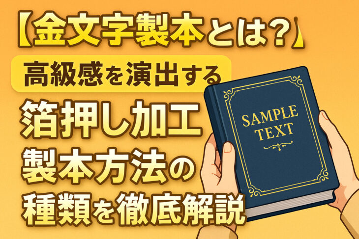 【金文字製本とは?】高級感を演出する箔押し加工と製本方法の種類を徹底解説